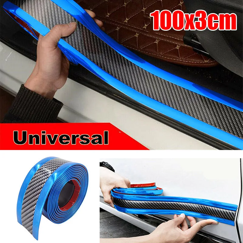 

Blue Anti-Collision Strip Carbon Fiber Car Carbon Fiber Blue Guard SUV Side