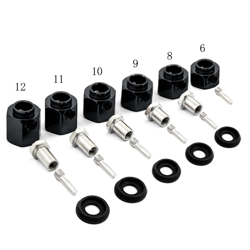 

4Pcs 12MM Metal Wheel Hex Hub Extended Adapter for RC Crawler Traxxas TRX4 TRX6