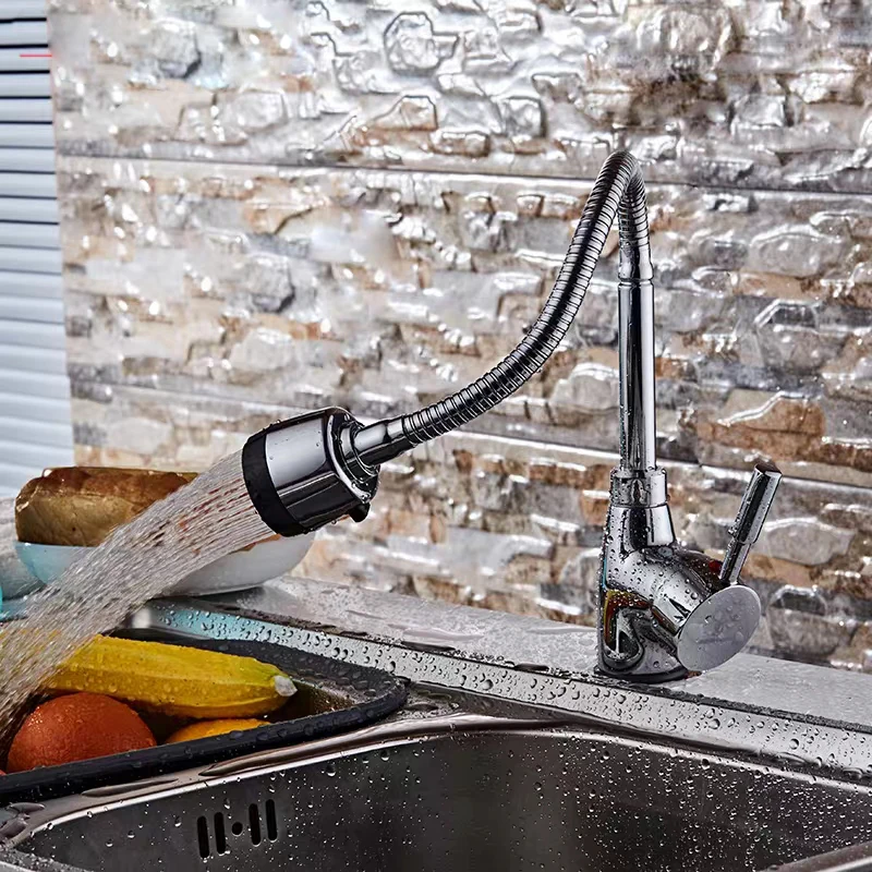 Смеситель для раковины в ванную комнату вращающийся на 360 градусов смеситель