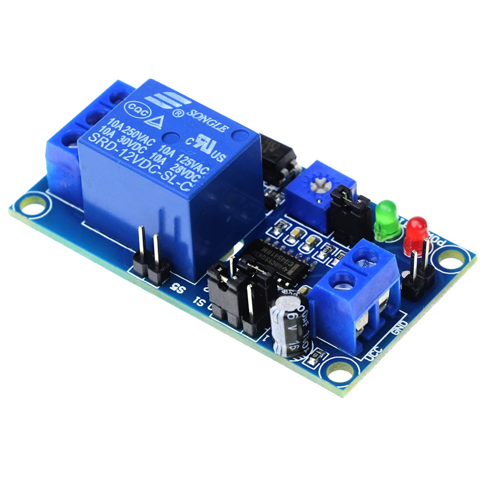 

DC 12V Time Delay Relay Control Switch Module Normal Open Time Relay Timing Timer Relay Adjustable Potentiometer LED Indicator