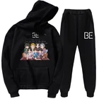 Толстовка BE с капюшоном, универсальная одежда, уличные толстовки kpop, новый альбом, милый мультяшный динамитный спортивный костюм, толстовка из 2 предметов