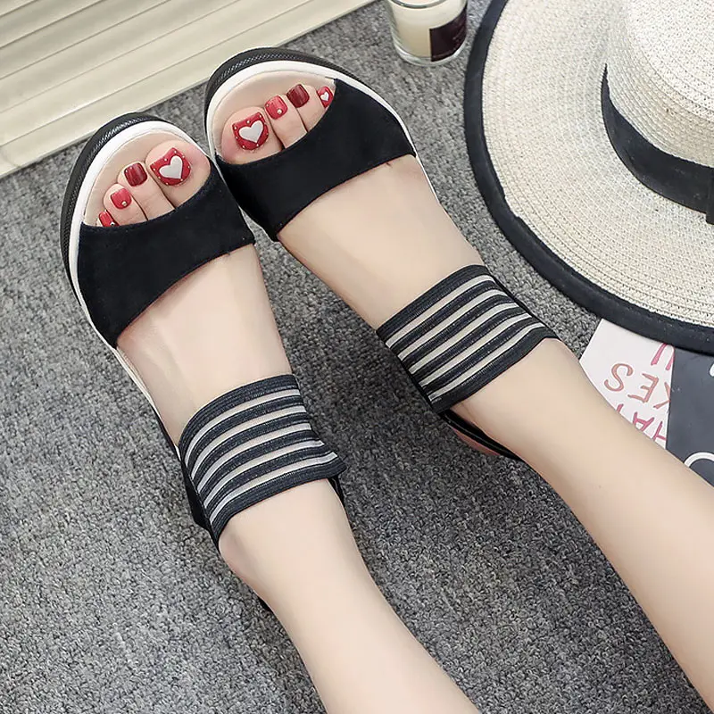 Сандалии женская обувь 2021 новые модные босоножки на платформе танкетке