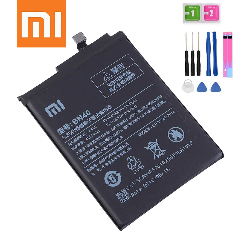 Оригинальный аккумулятор BN40 Xiaomi bn40 Redmi 4 Pro Prime 3 Гб ОЗУ 32 ПЗУ Redrice pro +