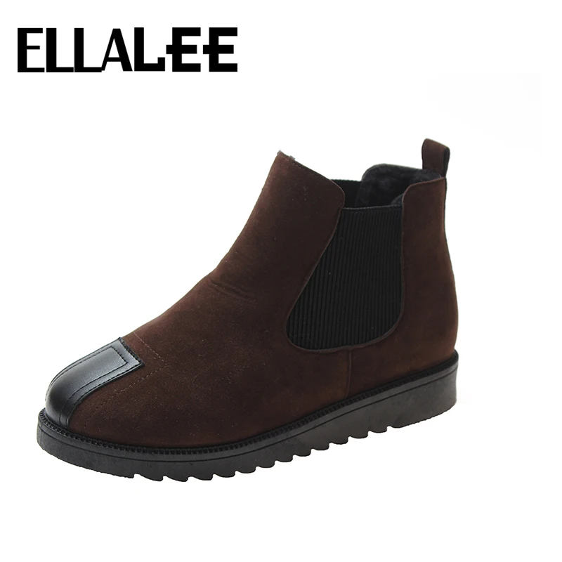 Женские ботинки трендовые осенне зимние челси 2020 коричневые хлопковые на