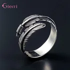 Оригинальное 925 пробы Серебряное винтажное классическое перьевое кольцо со стрелой для мужчин и женщин предложение для влюбленных Обручальное ювелирное изделие