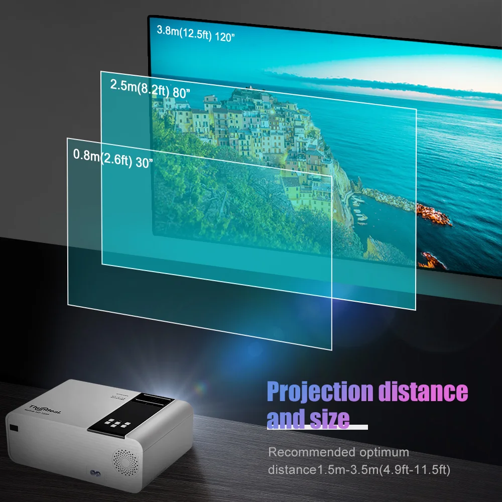 ThundeaL TD90 мини проектор HD Родной 1280*720P во главе проектором Android WiFi в умный для