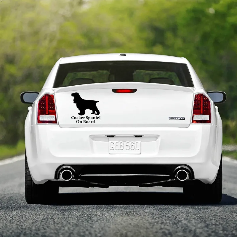 Кокер-спаниель на доске для Авто/бампера/окна виниловая наклейка наклейки DIY