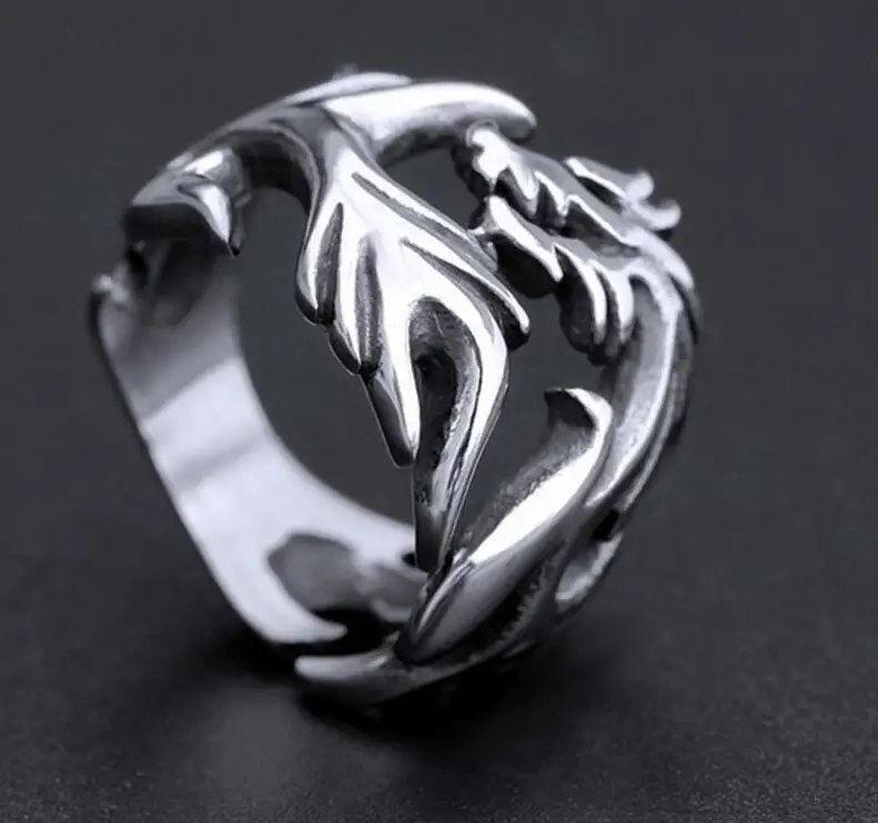 2020 модное мужское панк кольцо из нержавеющей стали с драконом готическое
