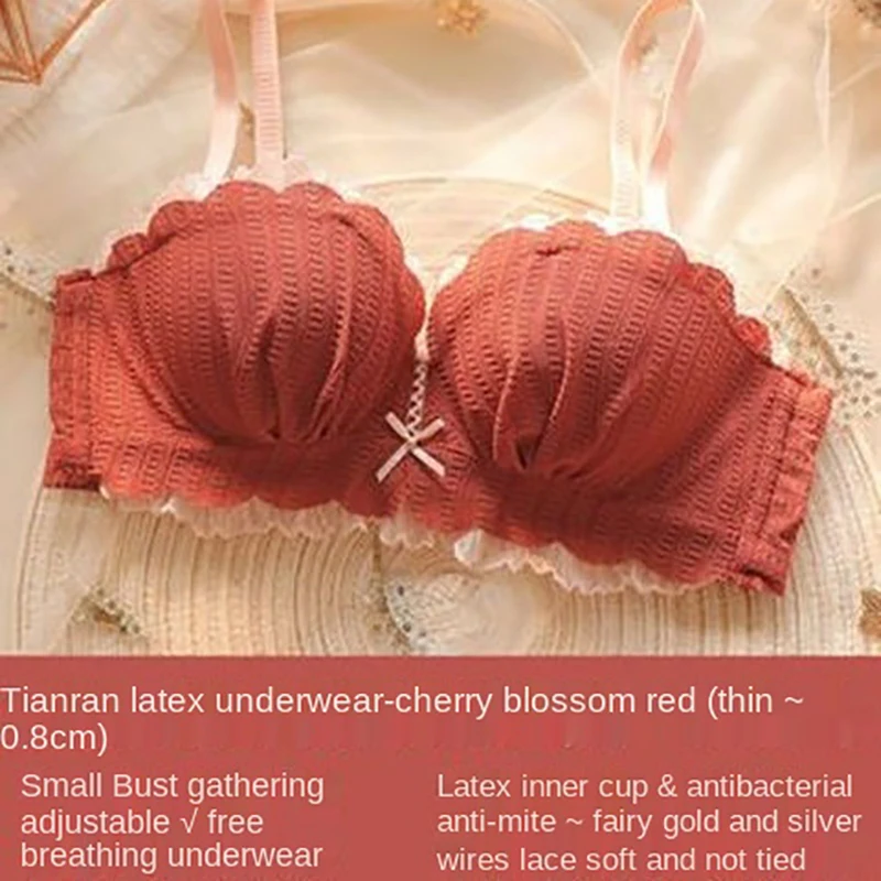 New Japanese Style Cotton Bra  Sexy Lace Underwear Fashion Push Up Comfort Brassiere Female Without Steel Ring Sexy Lingerie