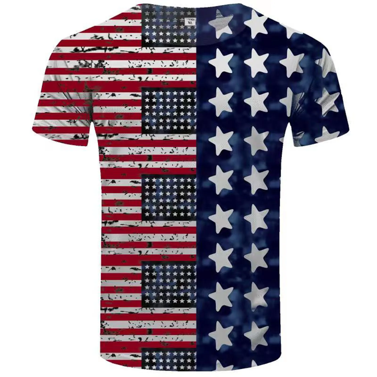 

Men's Summer 3d Digital Printing Independence Day T-shirt Short Sleeve Blouse