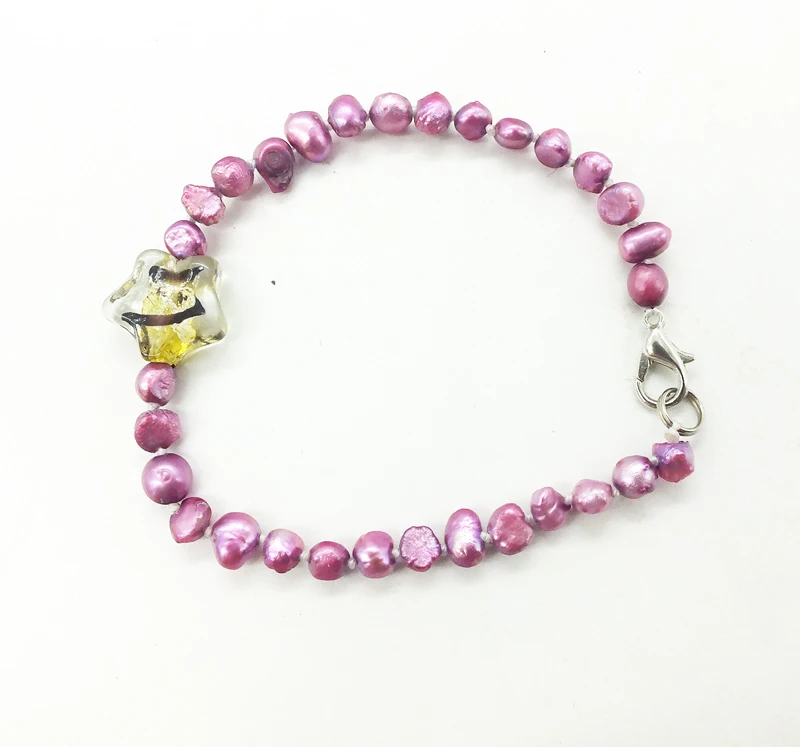 Акция! Браслет из натурального жемчуга 4 мм 7 5 дюйма | Украшения и аксессуары