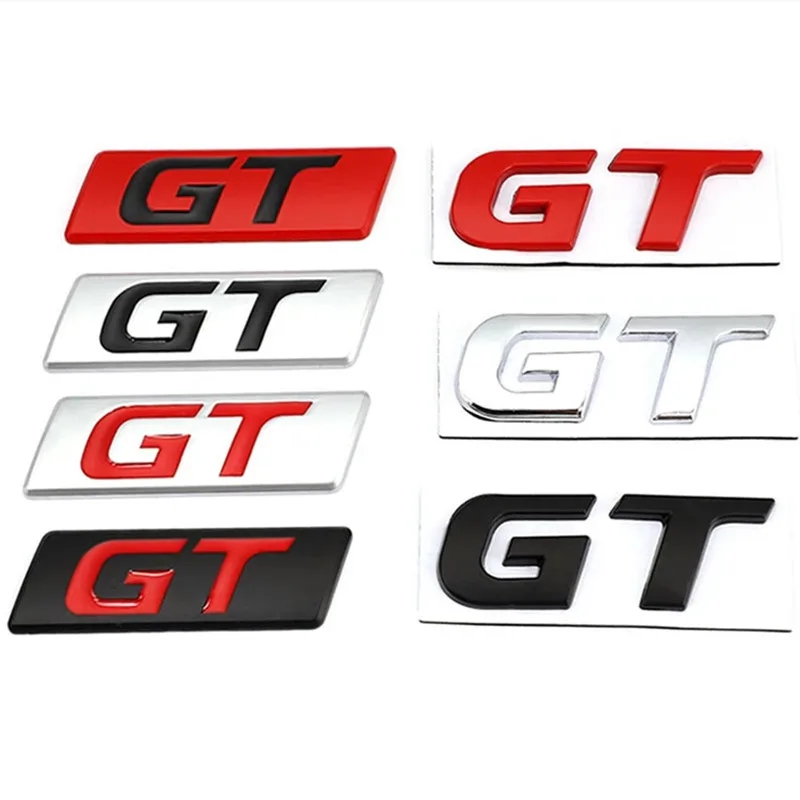 

Car Sticker GT Badge Emblem Decals for Peugeot Hyundai GT BMW Ford Focus Mondeo KIA Forte Optima Picanto Stinger Sorento Renault