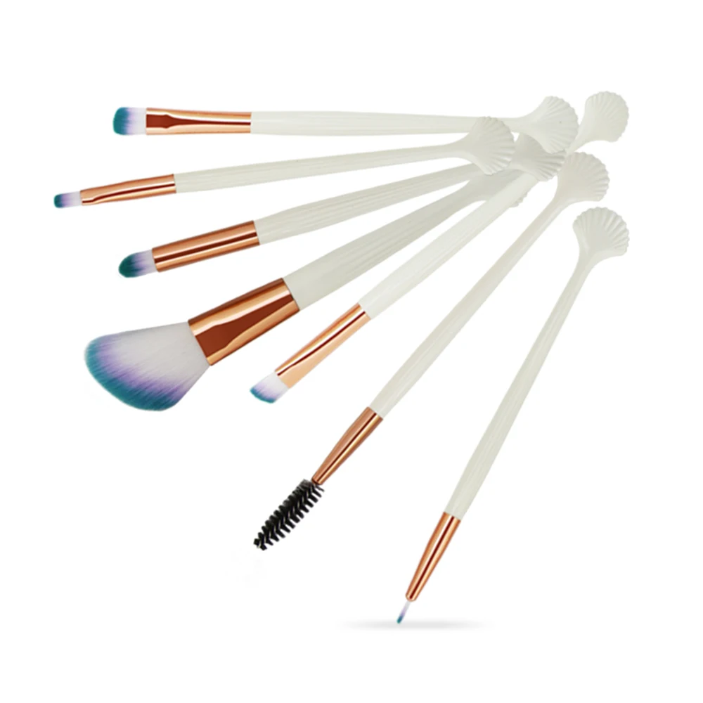 В виде ракушки для 6/7/10 шт. кисти макияжа Набор теней глаз тени бровей ресницы