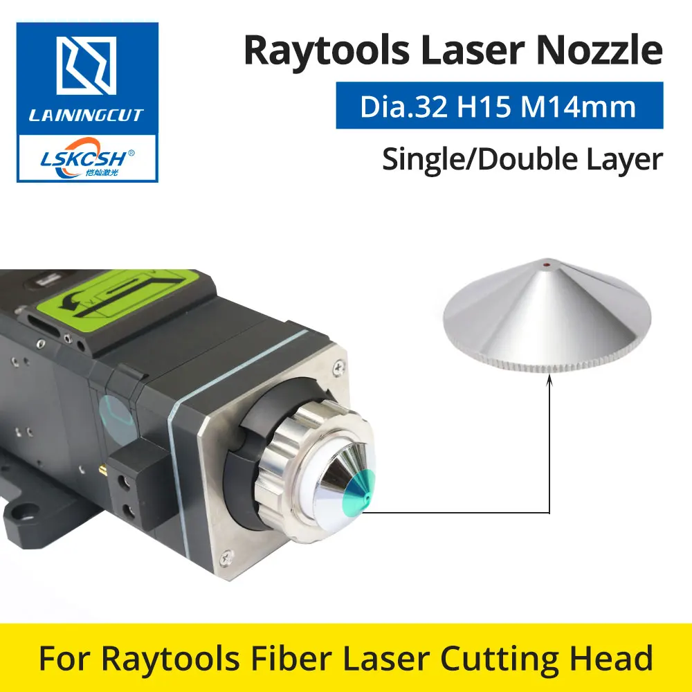 LSKCSH 10 шт./лот Raytools Лазерная насадка Dia.32 H15 M14 для BT230 BT240S BM111 Bodor CO2 волоконная