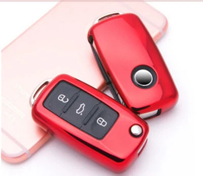 ТПУ чехол для автомобильного ключа защитный Volkswagen VW Passat Golf Jetta Bora Polo Sagitar Tiguan CC