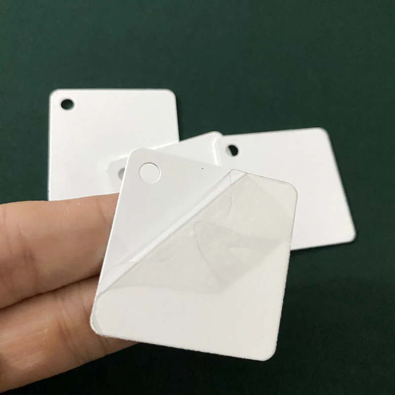 30 шт./лот сублимационные Пустые бирки для собак Алюминиевая бирка плоская