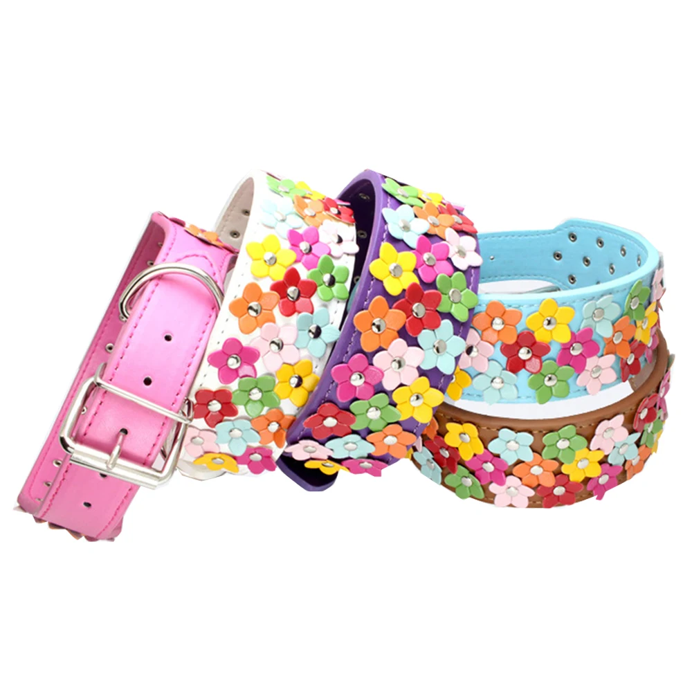 

Big Dog Collars Cats Petal Animals Accessories For Puppy Pet Product Collar Large Dog Supplies Necklace accessoires