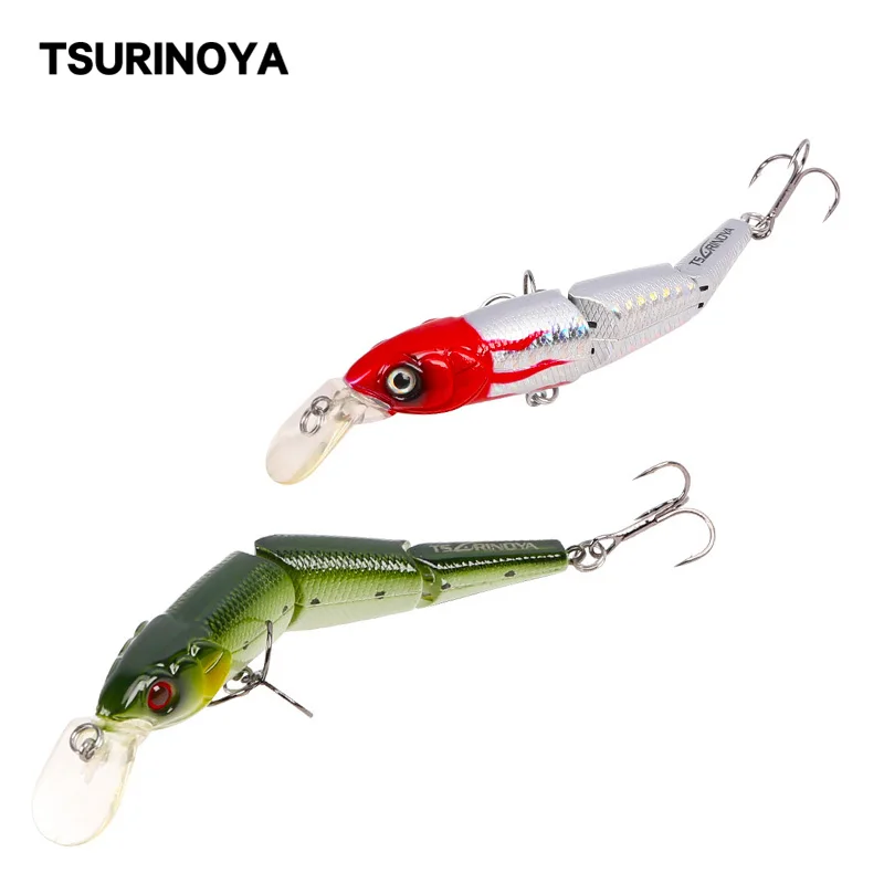 Трехсекционная рыболовная приманка TSURINOYA DW09 110 мм 13 г в виде гольяна Мягкая