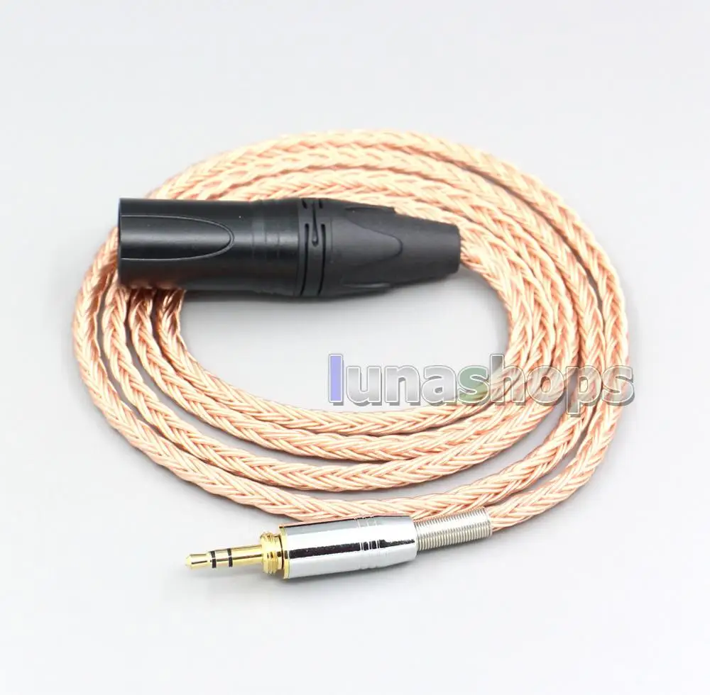 

LN006840 XLR 3 4 Pole 6.5mm 16 Core 99% 7N OCC Earphone Cable For Audio-Technica ATH-pro500mk2 ATH-PRO700MK2 PRO5V M50 M50RD