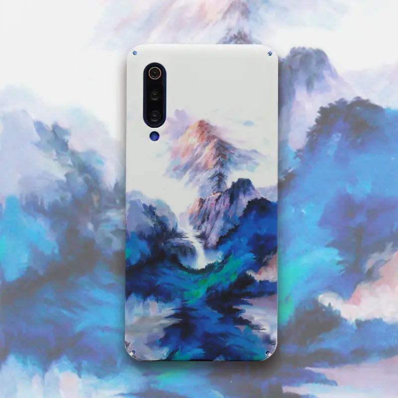 Жесткий чехол с изображением китайского Пейзажа для Xiaomi MI9 MI8 9T K20 Pro mi9se mi8se Redmi note 7