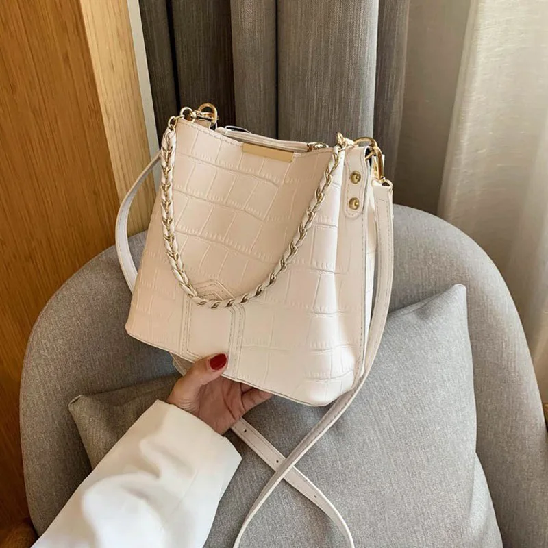 

Stone Pattern PU Leather Crossbody Bags For Women Bag 2020 Trend Shoulder Handbags Female Travel Lady Branded Crossbody Bag