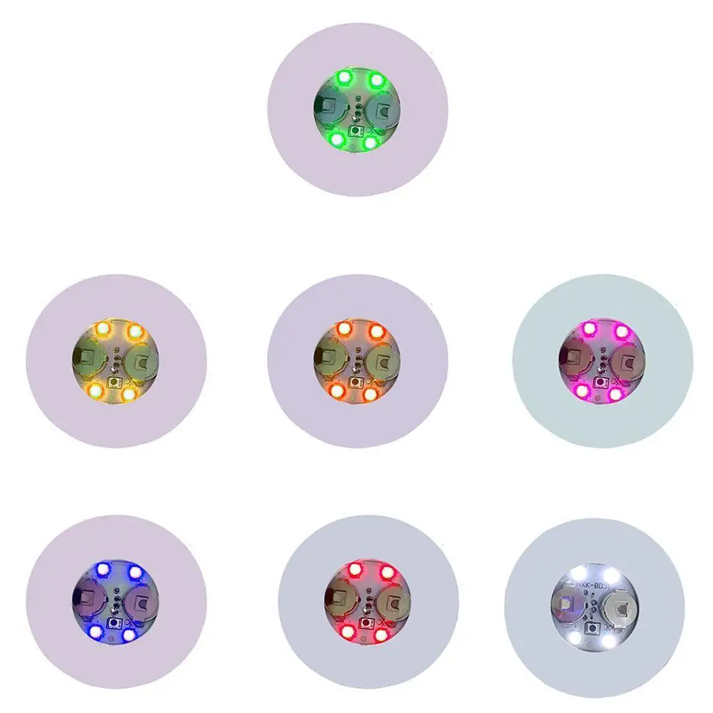 

1Pc LED Colorful Luminous Coaster Flashing Mini Glow Bar Cup Bottle Mat Party Wine Glass Light Sticker Drinks Vase Nightclu A2G8