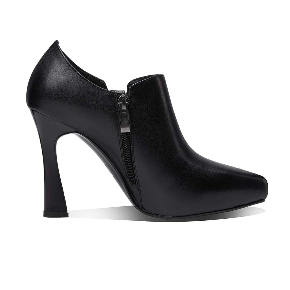 Женские туфли-лодочки на платформе и высоком каблуке Цвет черный серый Женская