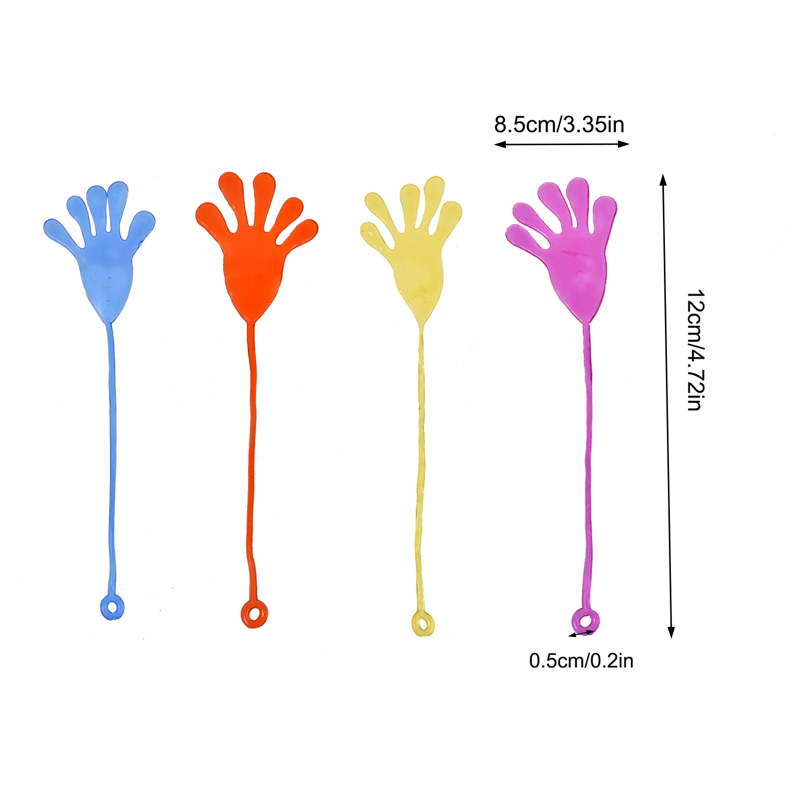 

10Pcs Novelty Gift Fun Jokes Children Kids Sticky Hands Palm Elastic Sticky Squishy Slap Hand Palm Toy Party Favors Random Color