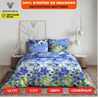 1,5 сп2 спевросемейное Постельное белье с васильками Василиса, бязь, Василиса