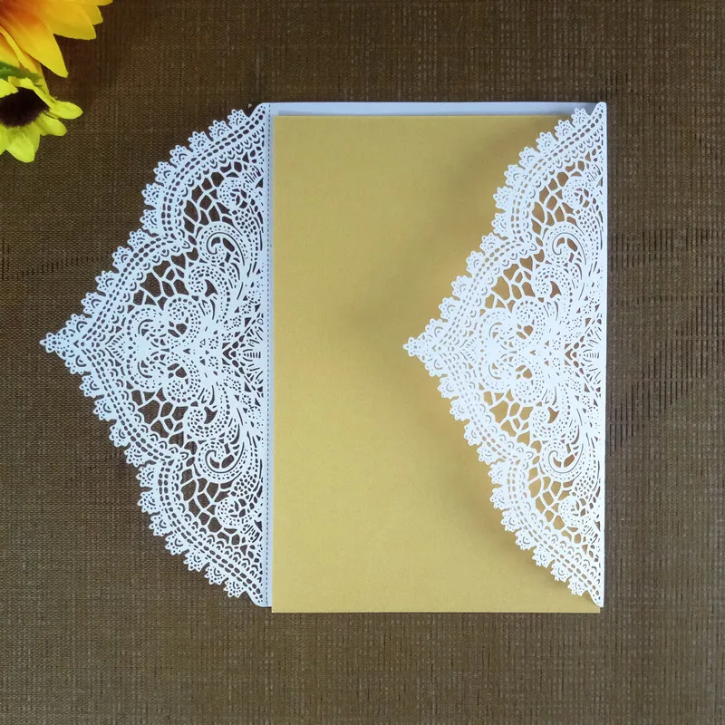 Роскошные Ажурные кружевные свадебные пригласительные открытки товары для