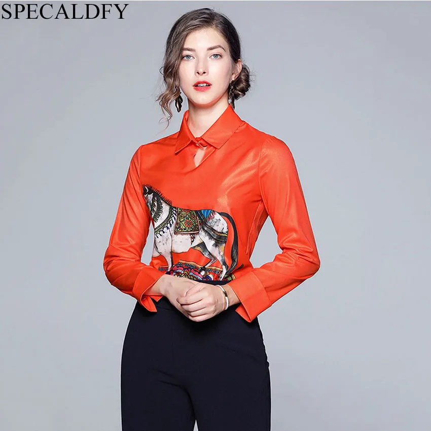 Блузка женская с длинным рукавом и принтом животного осень 2020|Блузки| |