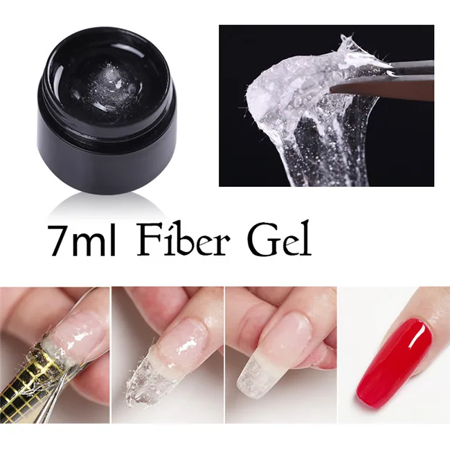 Fiber Gel Ur Sugar, 7,5 мл, быстрое удлинение, гель, голографический блеск, акриловый полиуф-гель, для строительства пальцев, прозрачный, замочить, УФ гель для ногтей - Цвет: Fiber Gel