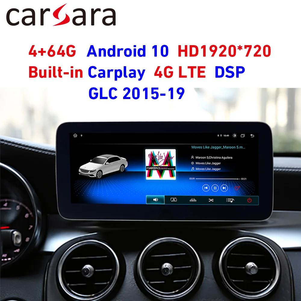 4G ОЗУ антибликовый сенсорный экран Android 10 для C класса W204 08 14 W205 GLC дисплей 25