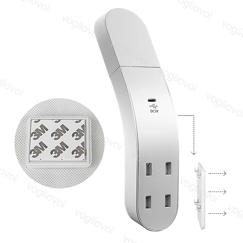 Vogliovoi Motion Sensor Led Light Night 6LEDs Rechargeable White Flashlight Wall Infrared Ray Lock | Лампы и освещение