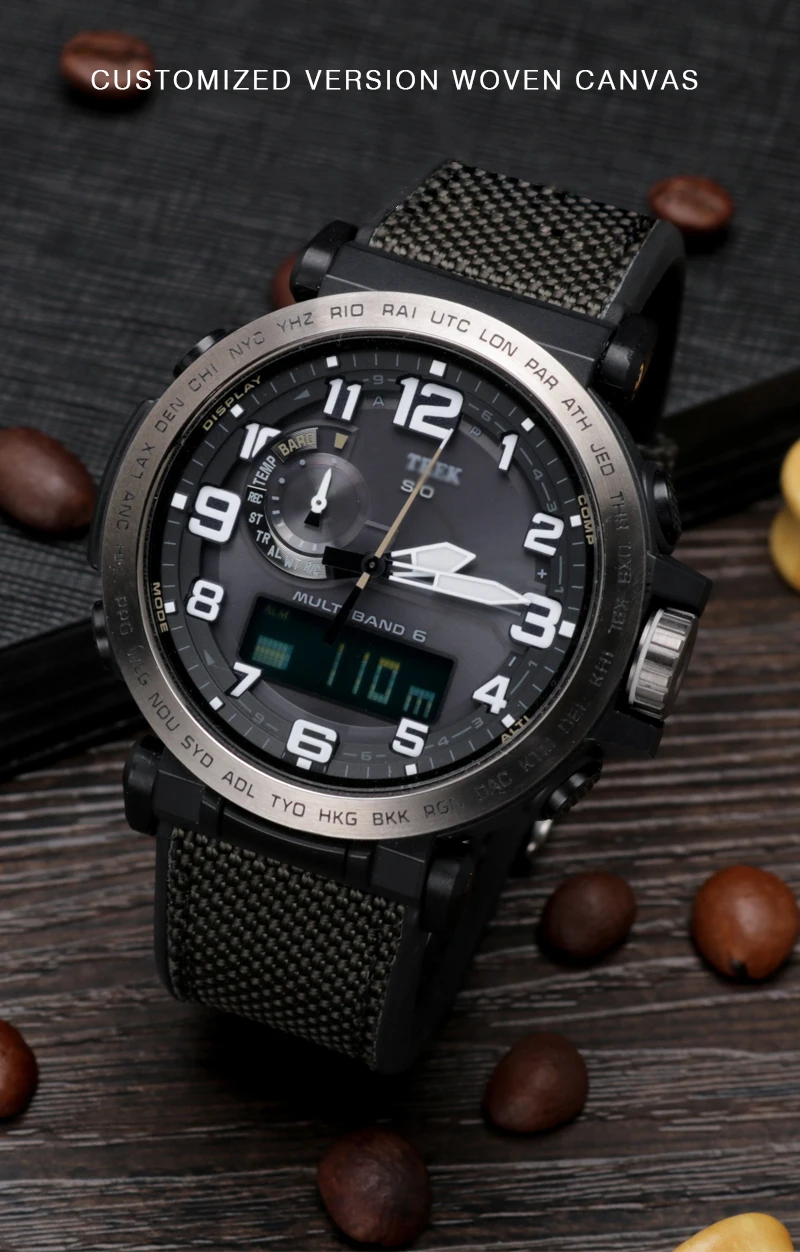 Нейлон силиконовый ремешок для часов для PRW-6600Y PRW-50Y PRW-650 ремешки водонепроницаемый спортивный ремешок