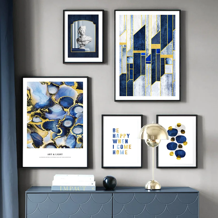 Настенные абстрактные картины скандинавские геометрические холсты