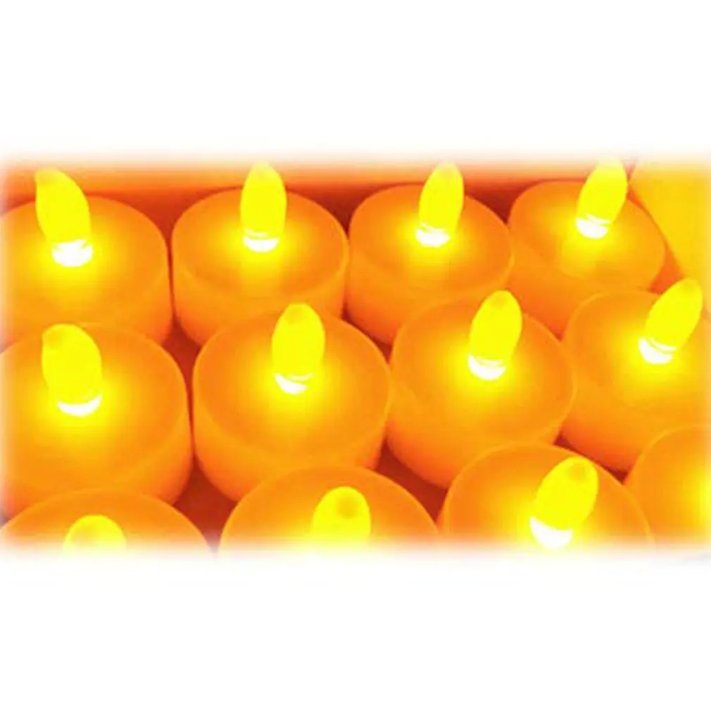 

48pcs LED Monochrome Candle Creative Electronic Candle Monochrome Candle Mini Home Decorative Electronic Candle