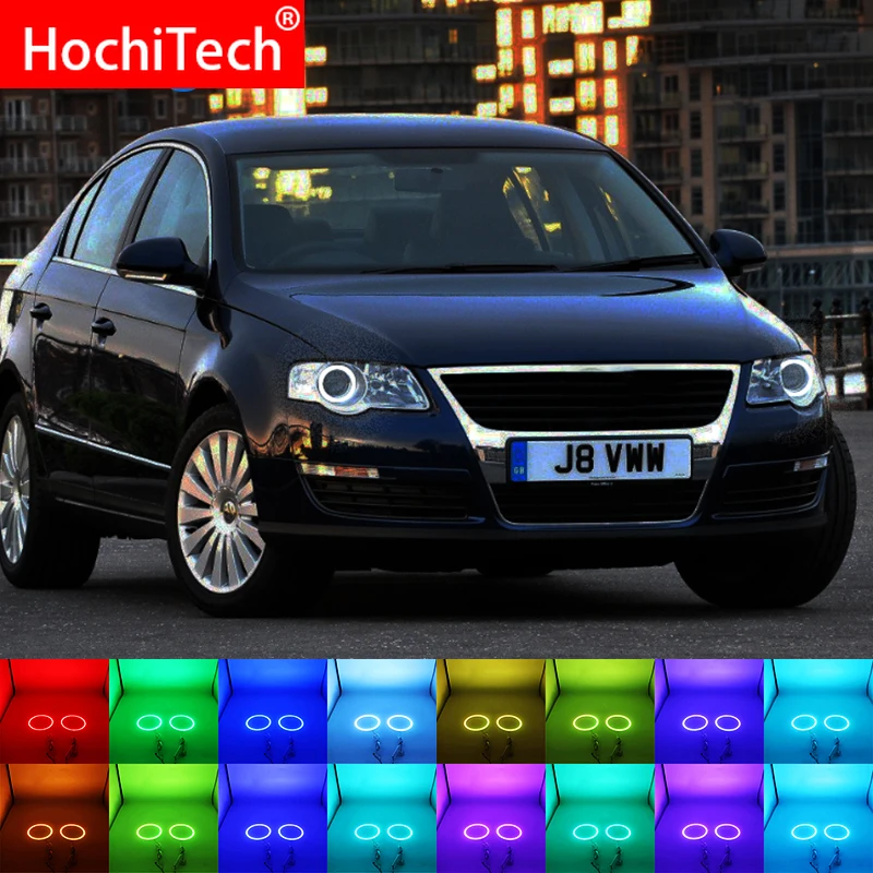 Разноцветные RGB светодиодные ангельские глазки кольцевой глаз Радиочастотный