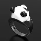 Модное изысканное кольцо в виде панды с китайским государственным сокровищам черно-белое милое животное аксессуары ювелирные изделия для вечеринки женские ювелирные изделия в подарок