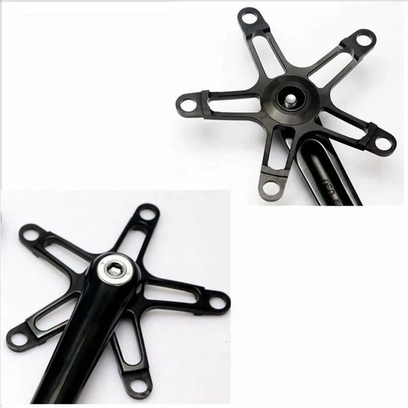 2-х цветный складной велосипед ультра-светильник диаметра окружности под болты для 130 для велосипеда Brompton 170 мм мощность передачи черный, серебристый цвет