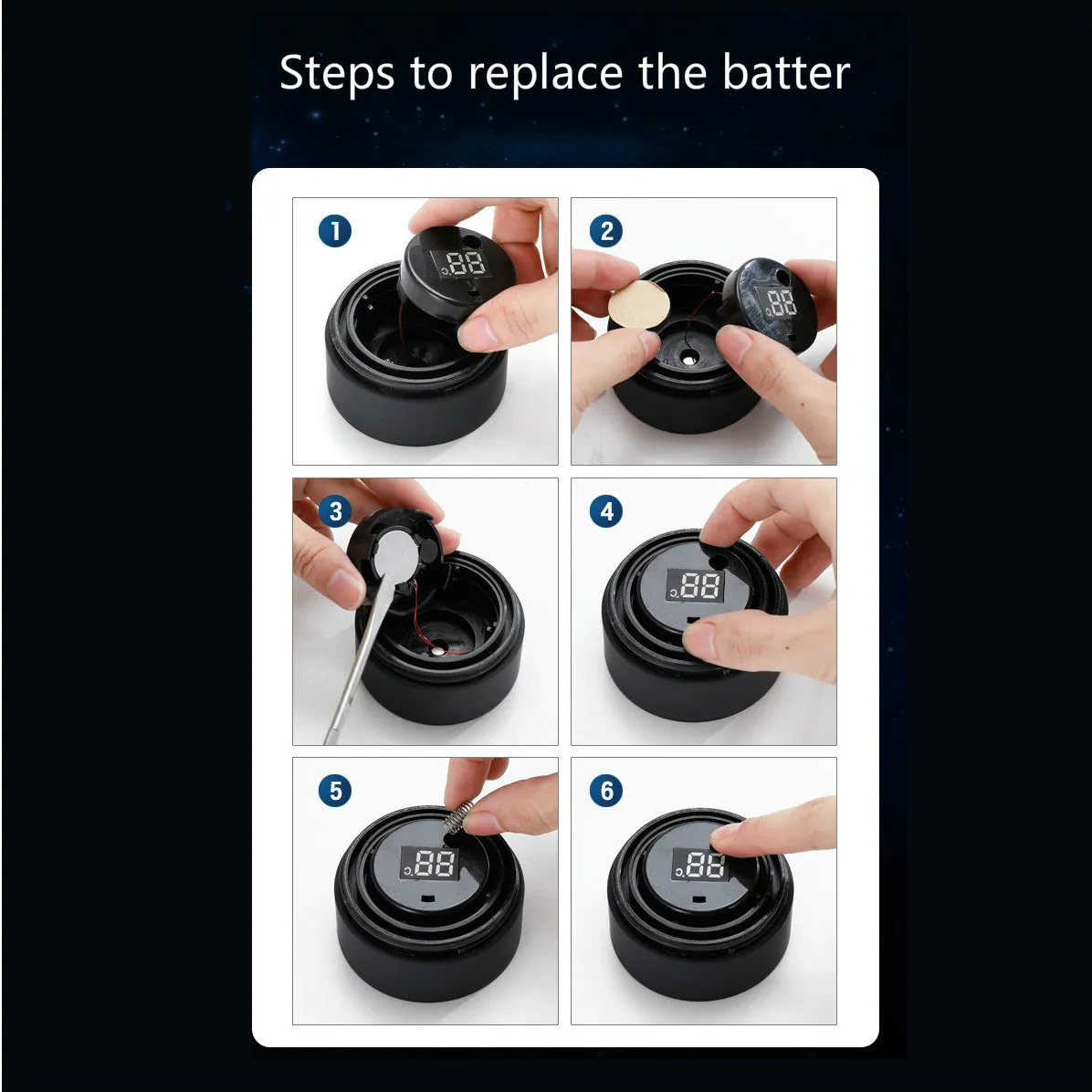 Умный Термос со светодиодным индикатором температуры можно снять замена