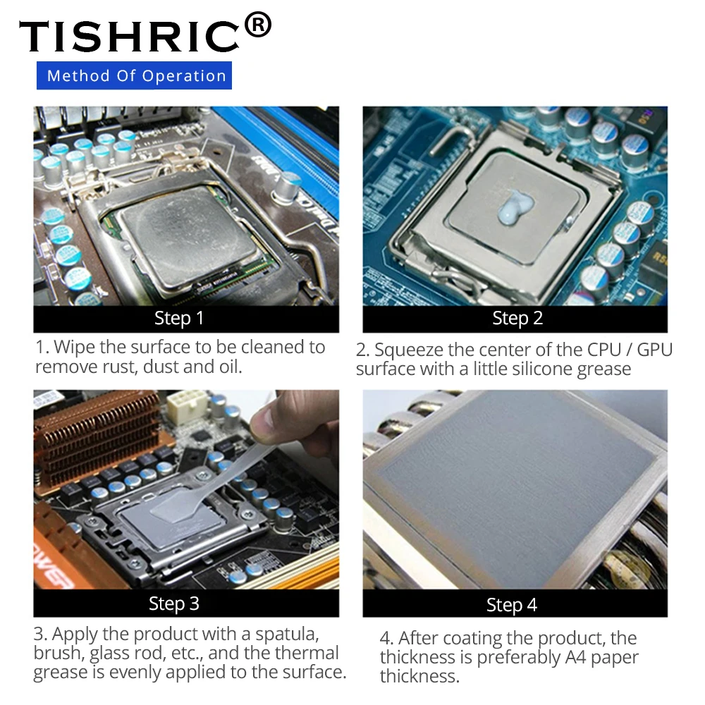 TISHRIC 4 г 10 шт. GD900 термопроводящая паста охлаждающий кулер для процессора