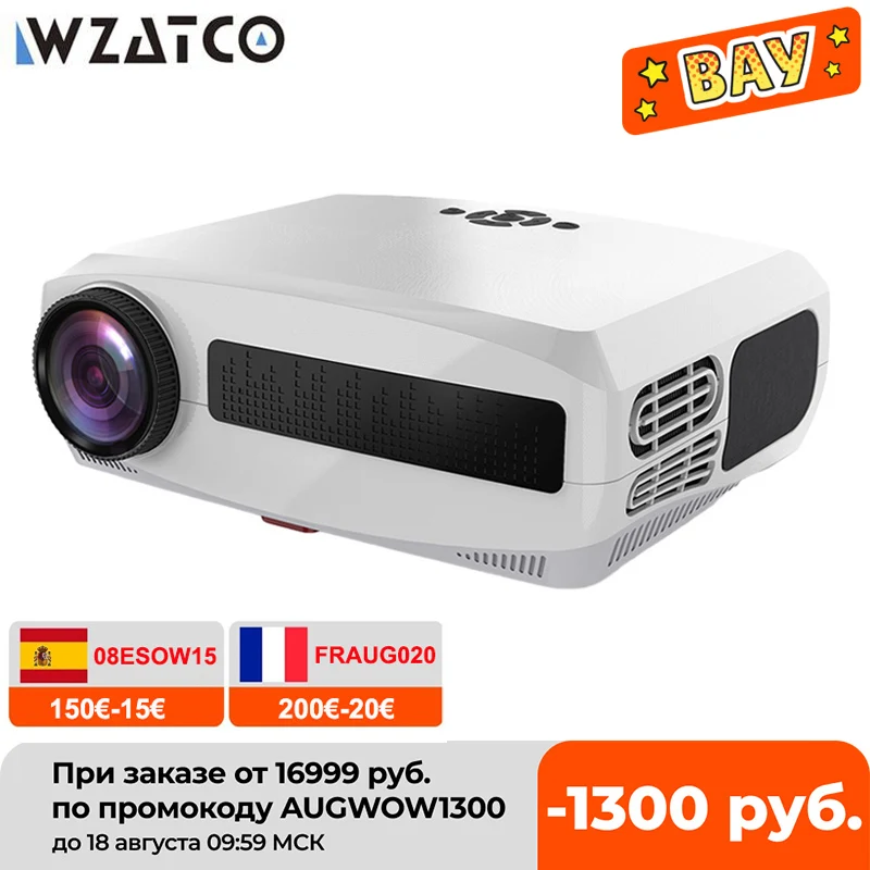 

Новый светодиодный проектор WZATCO C3, Android 10,0, Wi-Fi, Full HD 1080P, 300 дюйма, большой экран, проектор, домашний кинотеатр, умный видеопроектор