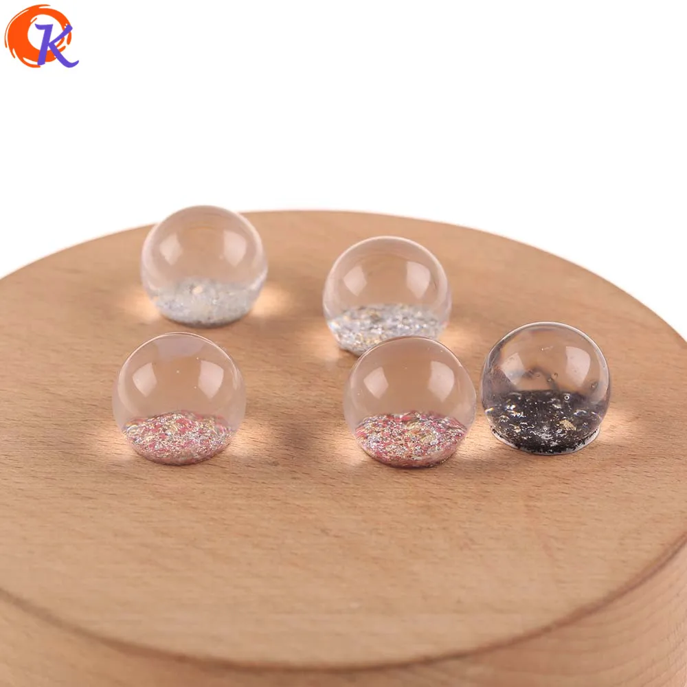 Сердечный дизайн полимерных бусин/ювелирные аксессуары/DIY/блестящий порошок в бусинах/ручная работа/изготовление сережек/ювелирный компонент