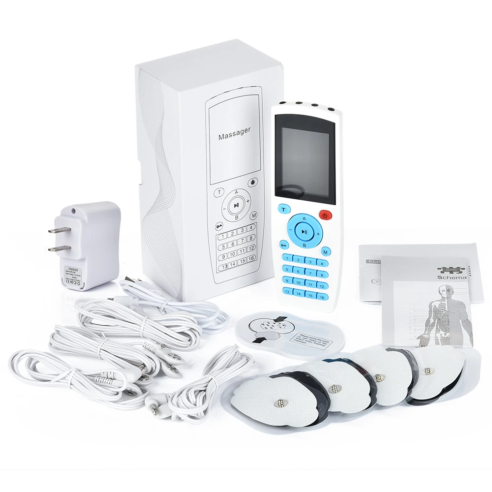

16 Modes EMS Electric Tens Acupuncture Massage for Body Relaxation Pulse Muscle Stimulator Treatments Digital LCD Display