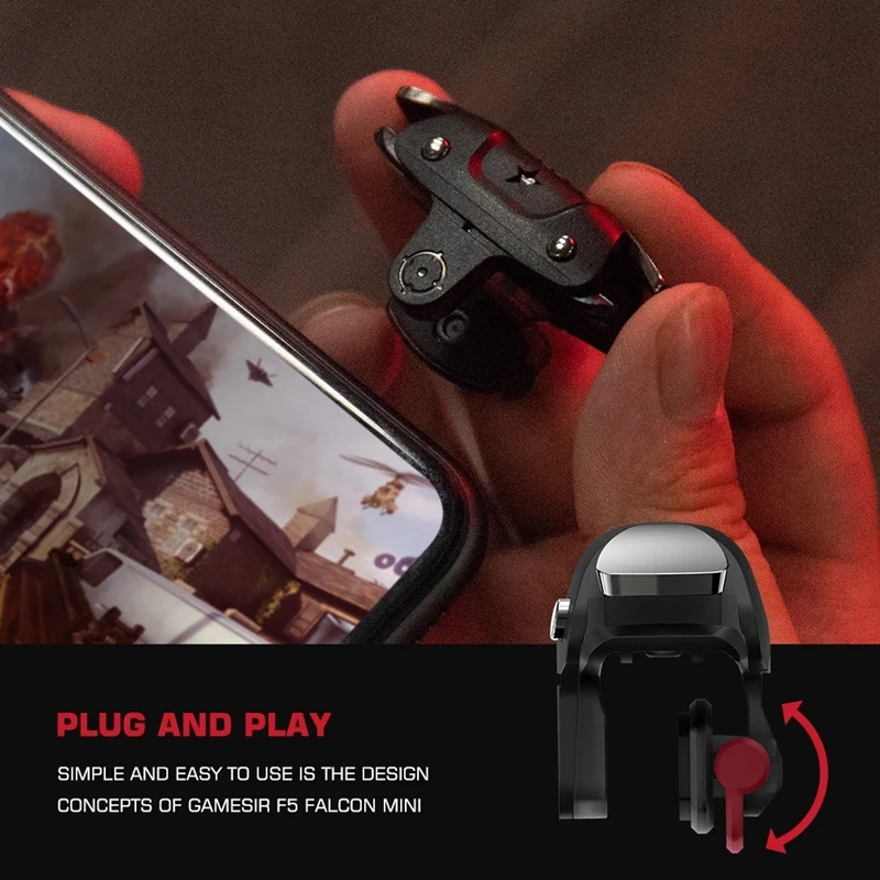 

Gamesir for IOS / Android PUBG Mini Mobile Gaming Trigger Plug and Play Gamepad F5