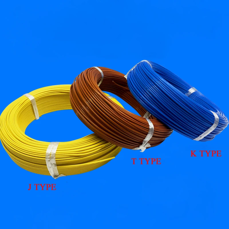 100 метров провод для измерения температуры термопары из ПТФЭ типа K/J/T|Монтажный