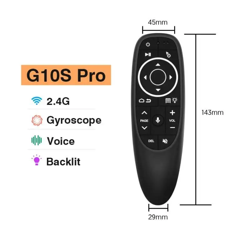 G10 BTS G10S Pro Voice Remote Control Air Mouse 2.4G Wireless Gyroscope IR Learning for Android TV Box H96 MAX X88 PRO X96 | Электроника