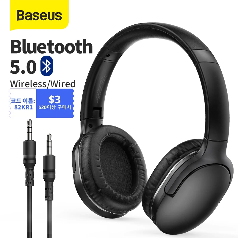  Baseus D02 Pro Bluetooth-наушники 5,0, складная гарнитура, спортивные наушники, игровые наушники для телефона, Bluetooth-наушники 
