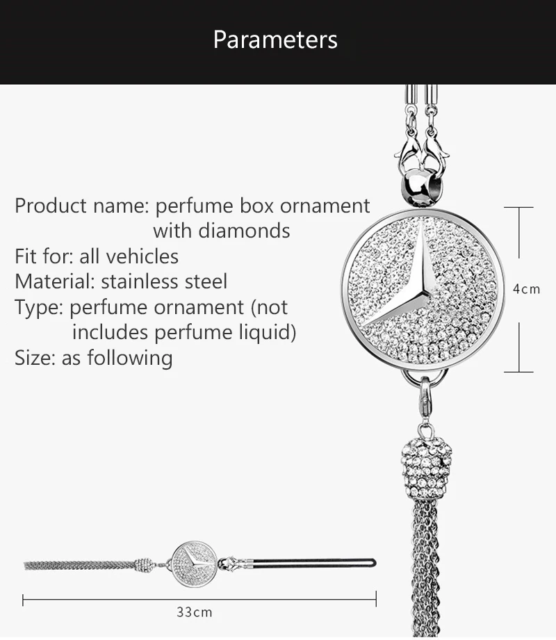 Ароматизатор из нержавеющей стали с бриллиантами украшение освежитель воздуха